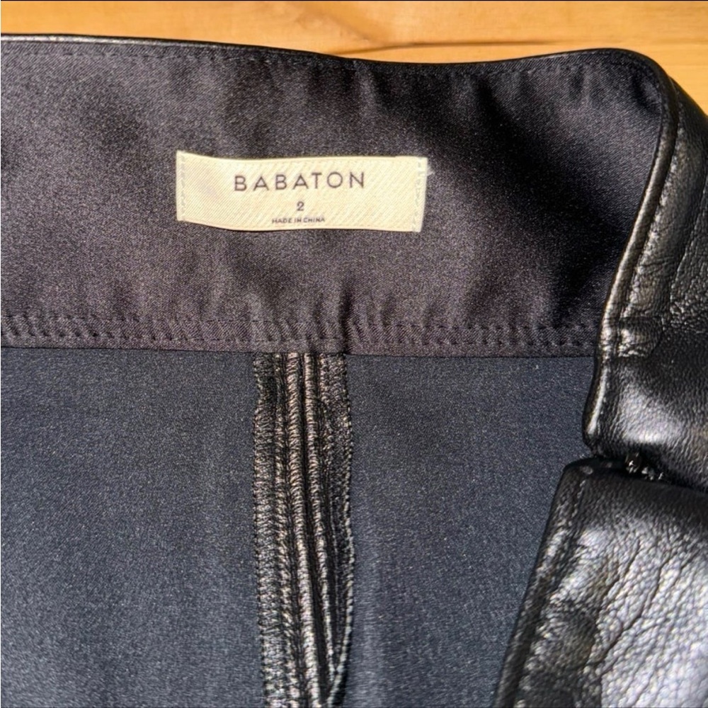 Aritzia Babaton Vegan Leather Skirt Pegu Black Size 2 (XS) Like New - Picture 12 of 12